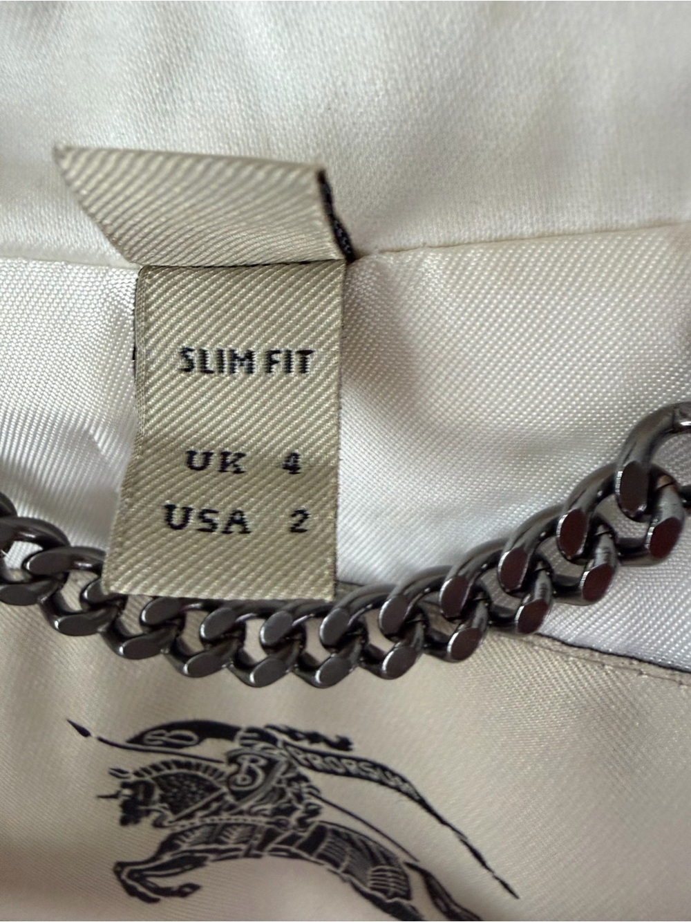 BURBERRY | Brit White Slim Fit Double Breasted Belted Trench Coat US 2 UK 4 - Picture 16 of 16